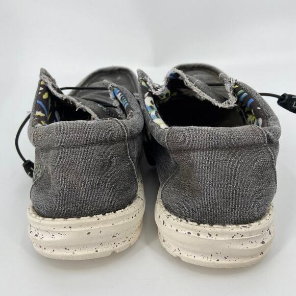Hey Dude Wally Stretch Loafer Slip On Comfort Sneakers Gray Men's Size 11 - Picture 8 of 12